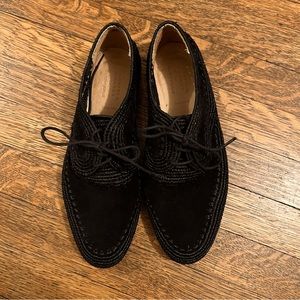 ❌SOLD❌Gabriela Hearst x Clergerie black velvet raffia oxfords